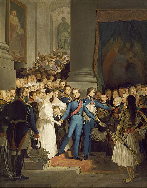 Abschied König Ottos vom Münchner Hof, 1833, Philipp Foltz