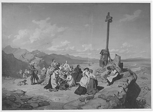 Wallfahrt im bayerischen Gebirge, 1855, Philipp Foltz