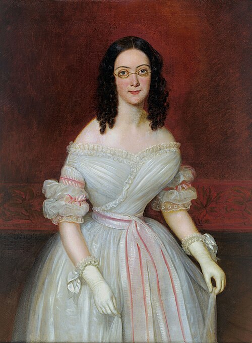 Portrait of Mrs. Antoine-Julien Meffre-Rouzan, 1839, Jean Joseph Vaudechamp