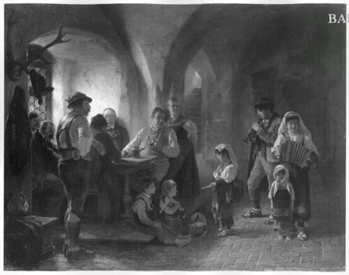 gipsies in an inn, 1887, Hugo Kauffmann