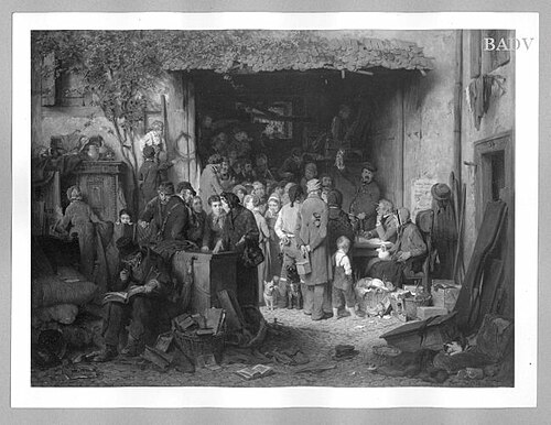 "Public sale", 1887, Hugo Kauffmann