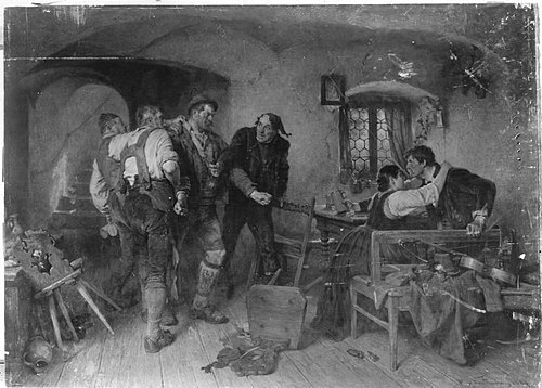 Streitende Bauern, 1884, Hugo Kauffmann