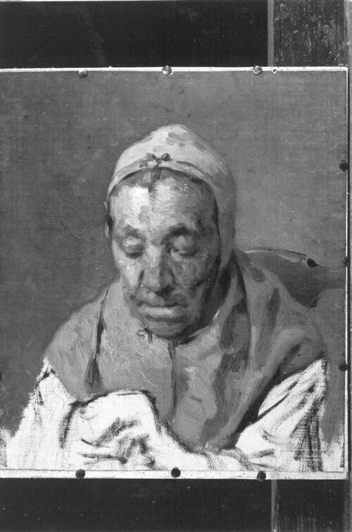 Studienkopf einer alten Frau, 1869, Hugo Kauffmann