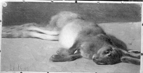Toter Hase, 1869, Hugo Kauffmann