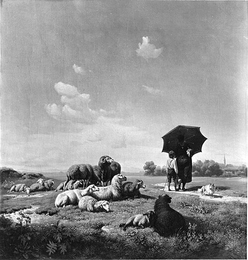 Schafhirt und Pfarrer, 1844, Robert Eberle