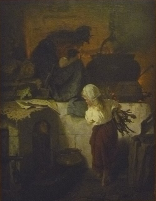 Hansel and Gretel in the witch's house, 1872, Hermann von Kaulbach