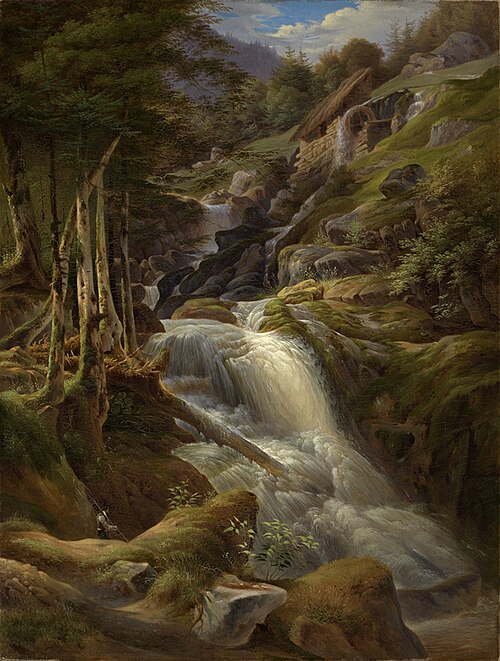 Der Triberger Wasserfall, 1838, Carl Ludwig Frommel