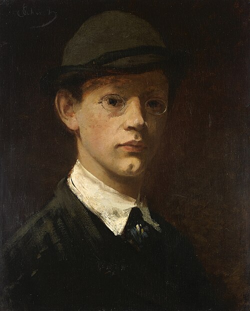 Männliches Bildnis, , Carl Schuch