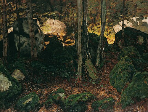 Waldinneres bei Saut du Doubs, 1887, Carl Schuch