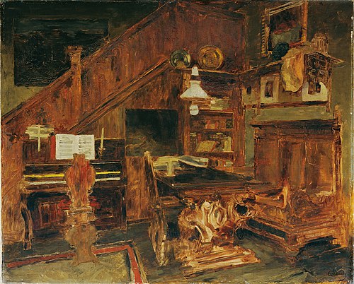Atelier des Künstlers in Venedig, 1877, Carl Schuch