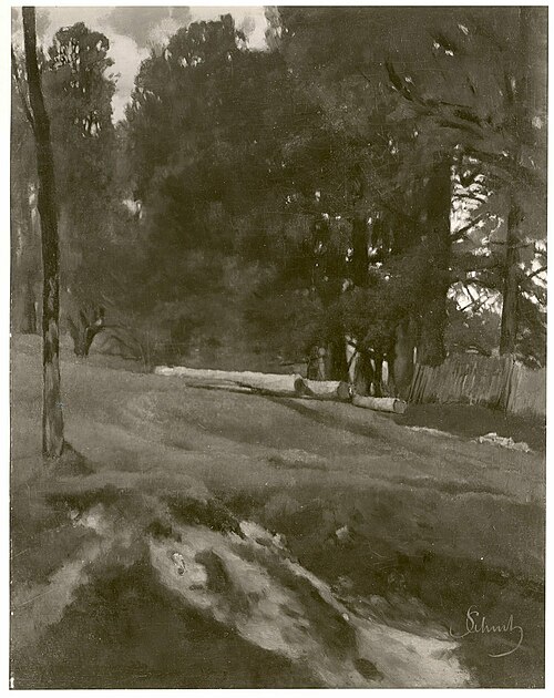 Felled trees on the edge of a wood, 1871, Carl Schuch