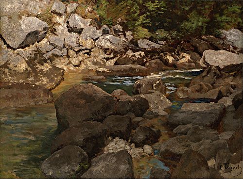 Mountain Stream with Boulders, 1889, Carl Schuch