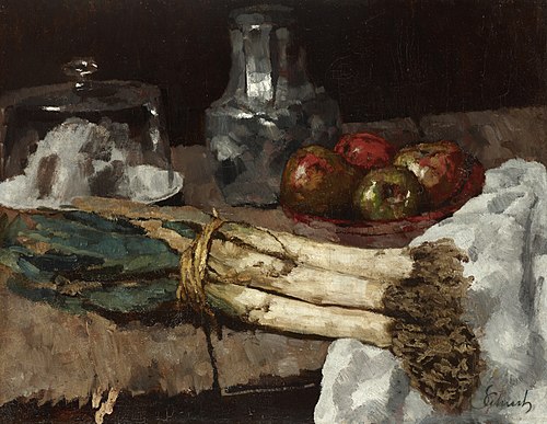 Stillleben mit Porree, , Carl Schuch