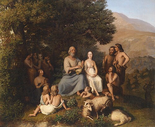 Homer sings, 1850, Karl Becker