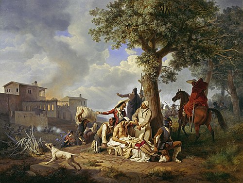 Szene aus dem spanischen Freiheitskrieg, 1842, Carl Wilhelm von Heideck