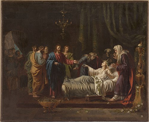 Esquisse pour l'église Saint-Nicolas-du-Chardonnet : Jésus ressuscitant la fille de Jaïre, 1819, Jean Vignaud