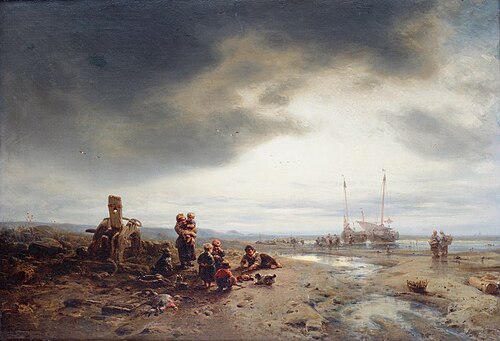 Children on the Shore, 1855, Eduard Hildebrandt