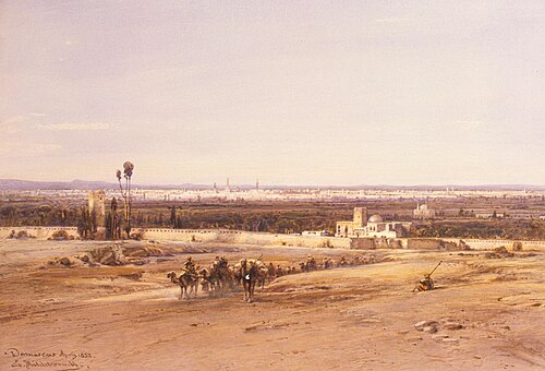 View of Damascus, 1852, Eduard Hildebrandt