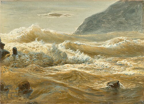 Stormy breakers, , Eduard Hildebrandt