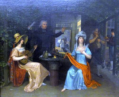 Die Fermate (Gesellschaft in einer römischen Locanda), 1814, Johann Erdmann Hummel