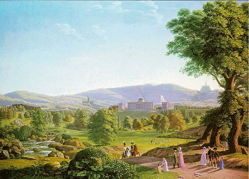 View of Schloss Wilhelmshöhe, 1805, Johann Erdmann Hummel