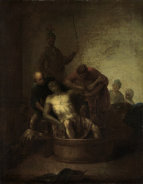 The death of philosopher Seneca, 1741, Johannes Zick