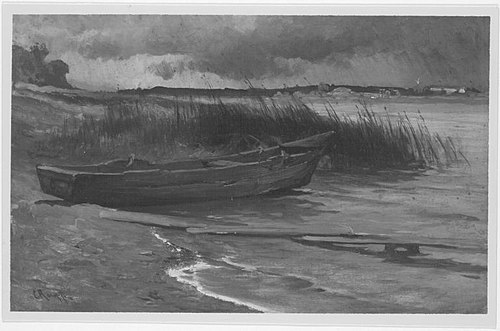 Aufziehendes Gewitter am Chiemsee, 1885, Karl Raupp
