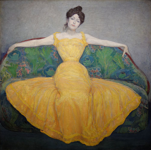 Dame en jaune, 1899, Max Kurzweil
