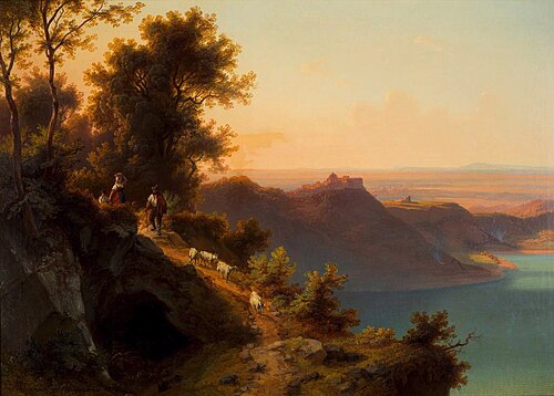 Castel Gandolfo, 1859, Ferdinand Bellermann