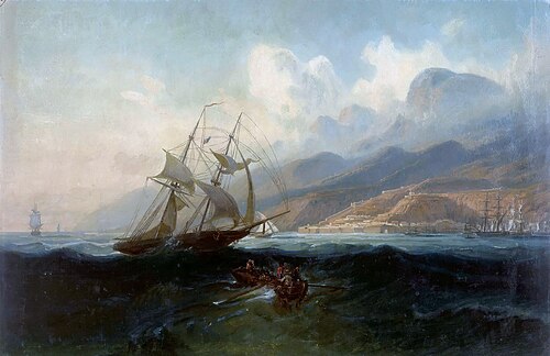 View of La Guaira from the Sea, 1842, Ferdinand Bellermann