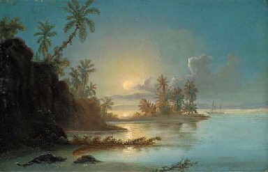 Sunset in the Orinoco delta, 1857, Ferdinand Bellermann