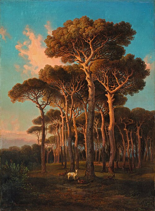 Le soir sous les pins, 1855, Ferdinand Bellermann
