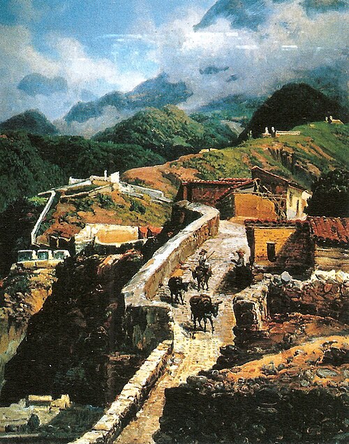 Street in La Guaira, 1842, Ferdinand Bellermann