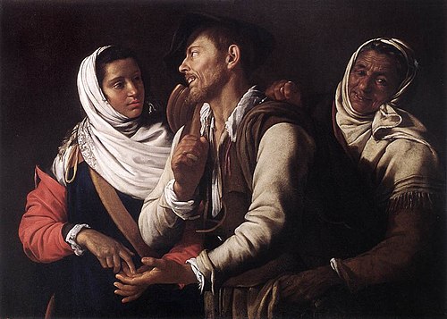 La diseuse de bonne aventure, 1617, Simon Vouet