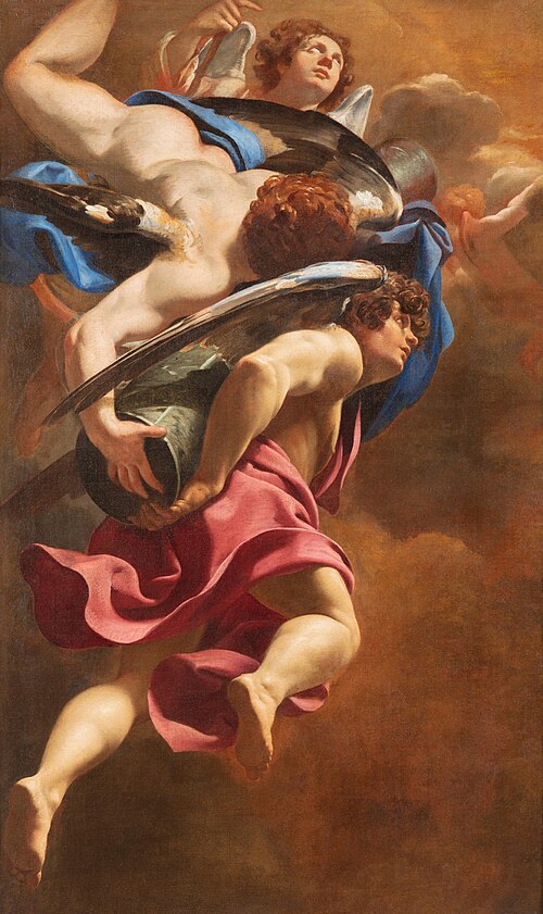 Anges portant la colonne de la Passion, 1625, Simon Vouet