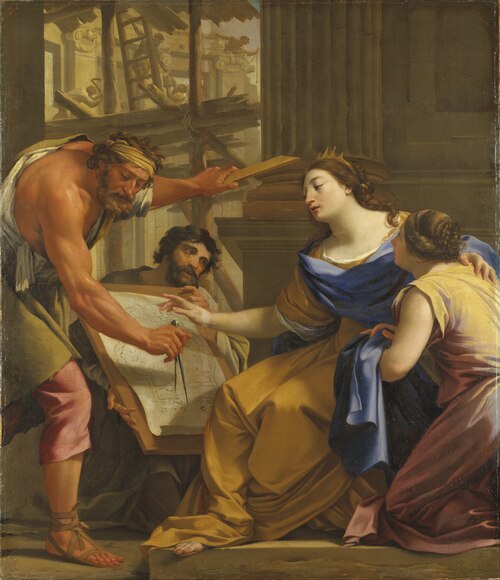 Artémise bâtissant le Mausolée, 1640, Simon Vouet