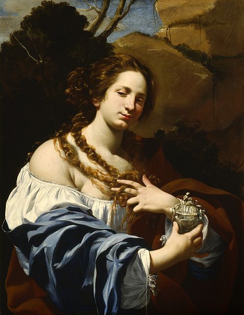 Virginia Vezzi, épouse de l'artiste, en Marie Madeleine, 1627, Simon Vouet