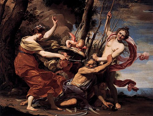 Le Temps vaincu par l'Amour, la Beauté et l'Espoir, 1627, Simon Vouet