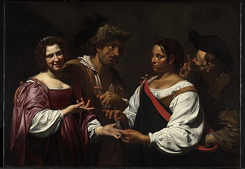 La diseuse de bonne aventure, 1620, Simon Vouet