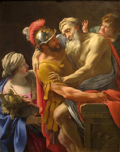 Énée et Priam fuyant Troie, 1635, Simon Vouet
