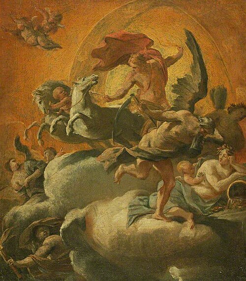 Phaéton sur son char et Chronos, , Simon Vouet