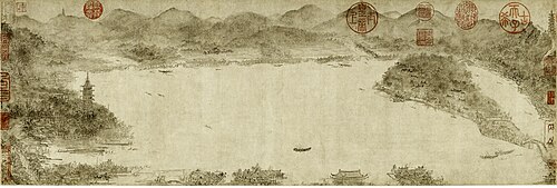 Handscroll Painting of West Lake (Attributed to Li Song), , Li Song