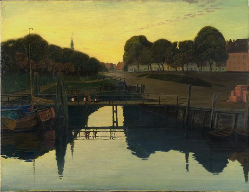 Summer night at Tönning, 1893, Johan Rohde