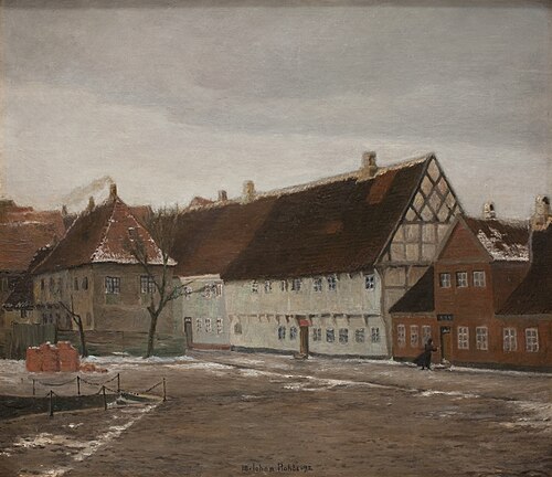 Winter Evening in Ribe, Jutland, 1892, Johan Rohde