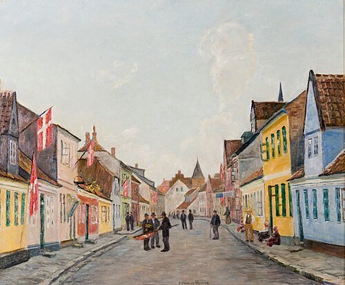 Grønnegade i fest, , Johan Rohde