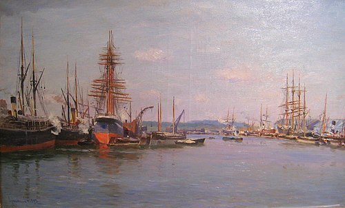 From Rouen harbor, 1893, Johannes Grimelund