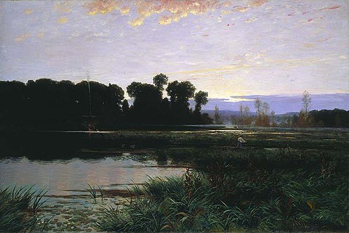 En Indsø i la Sommes dalføre, 1880, Johannes Grimelund