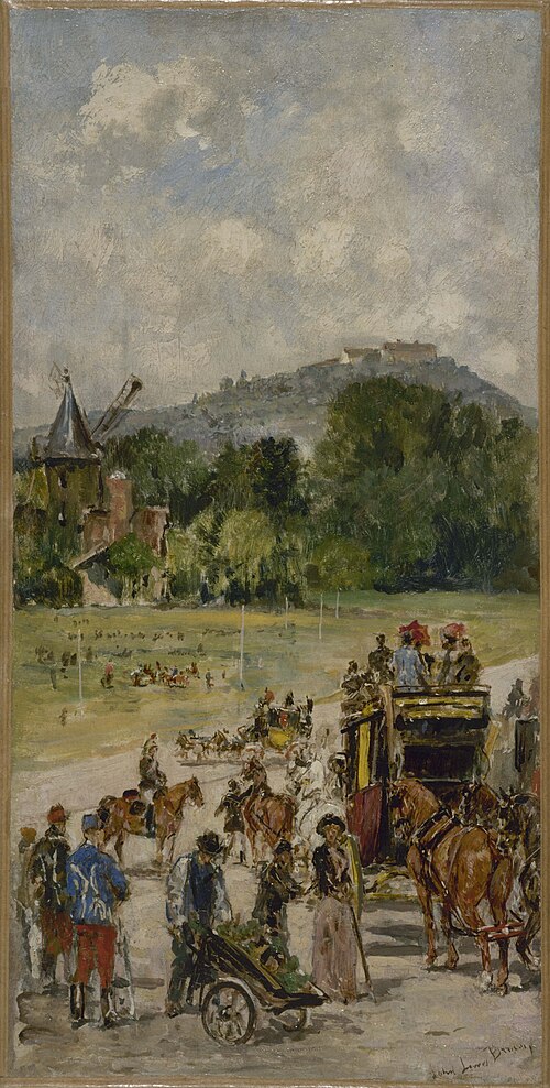 Esquisse pour le salon des Sciences de l'Hôtel de Ville : Le champ de courses de Longchamp, 1889, John-Lewis Brown