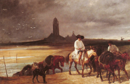 Le Gué au Bourg-de-Batz, 1850, John-Lewis Brown