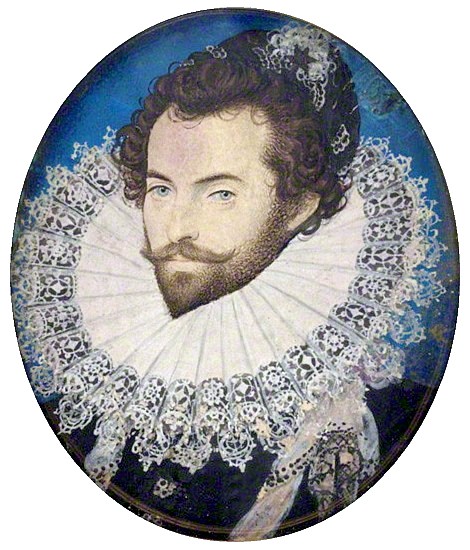 Sir Walter Raleigh, 1585, Nicholas Hilliard